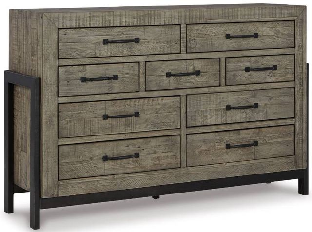 Signature Design by Ashley® Brennagan 6-Piece Gray Queen Panel Bed Set-2