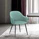 Armen Living Pixie Black/Teal Dining Arm Chair-2