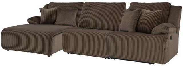 Signature Design by Ashley® Top Tier 3-Piece Chocolate Manual Reclining Left-Arm Facing Sectional and Chaise-0