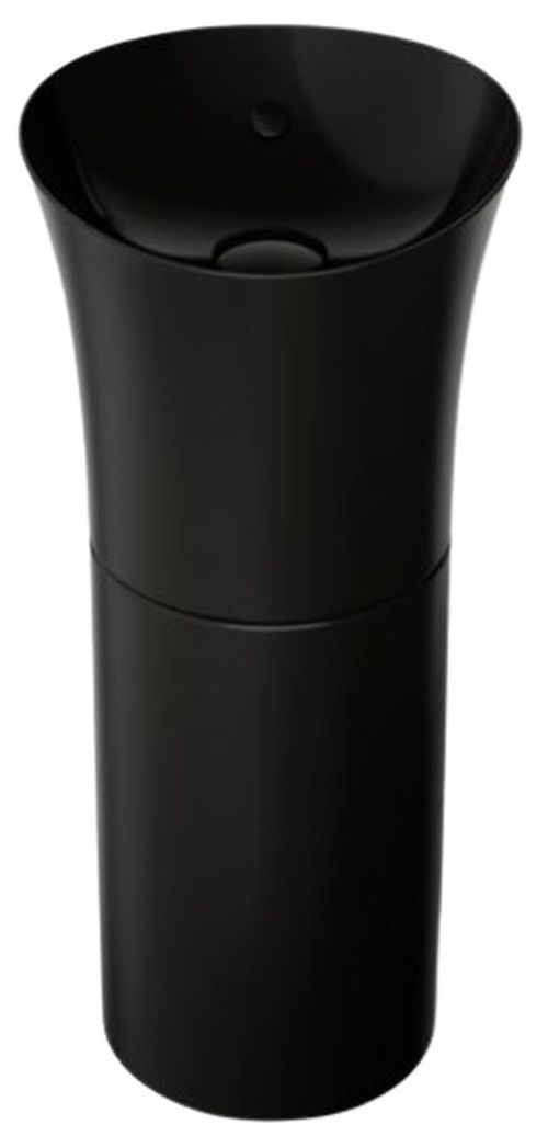 Kohler Veil™ Black 16" Round Pedestal Bathroom Sink-4