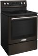 KitchenAid® 30" PrintShield™ Black Stainless Steel Freestanding Electric Range-2