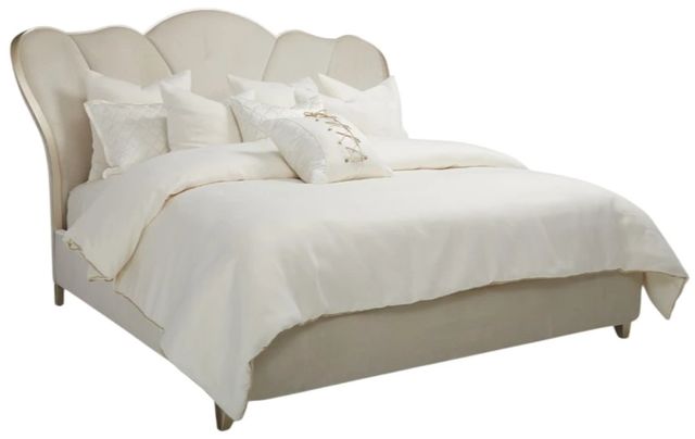 Michael Amini® Villa Cherie Caramel/Champagne California King Upholstered Panel Bed -0