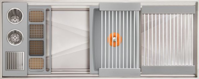 The Galley® Exclusive Gray Resin ThinTop™ WashStation™ 3S + DryDock® 12-0