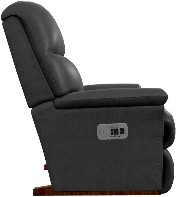 La-Z-Boy® Reed Licorice Leather Power Rocking Recliner with Headrest-3