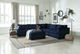 Mazin Furniture Howerton Blue Ottoman-2