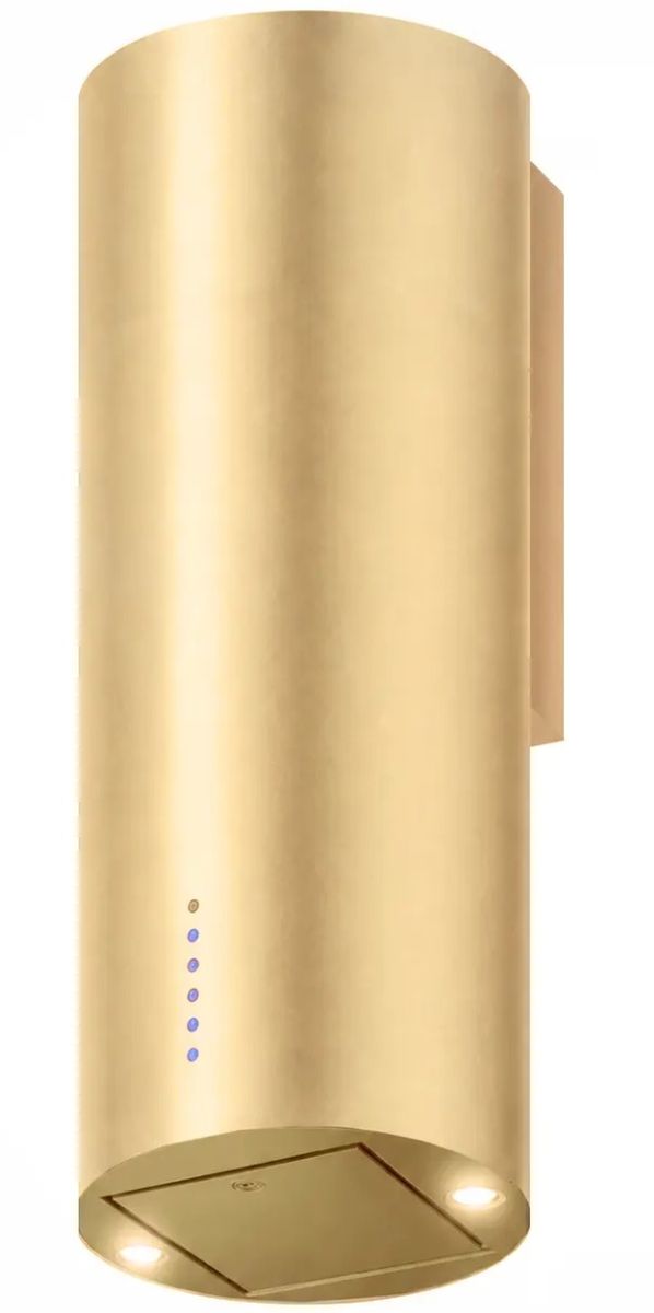 XO Fabriano Collection 16" Gold Designer Cylinder Island Range Hood-0