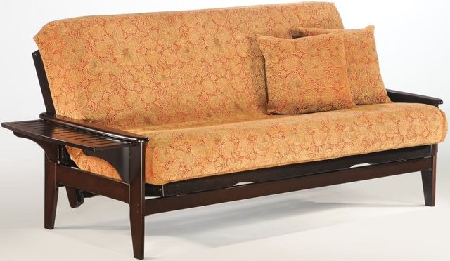 Night & Day Furniture™ Naples Dark Chocolate Queen Moon Glider Futon-1