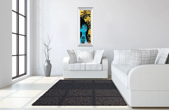 Classy Art Ink Chiffon l by Bev Hogue Mirror Framed Wall Art-3