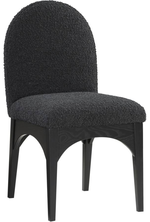 Meridian Furniture Waldorf Black Boucle Upholstered Dining Chair-0