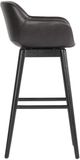 Four Hands Hannah Sonoma Black Swivel Bar Stool-2