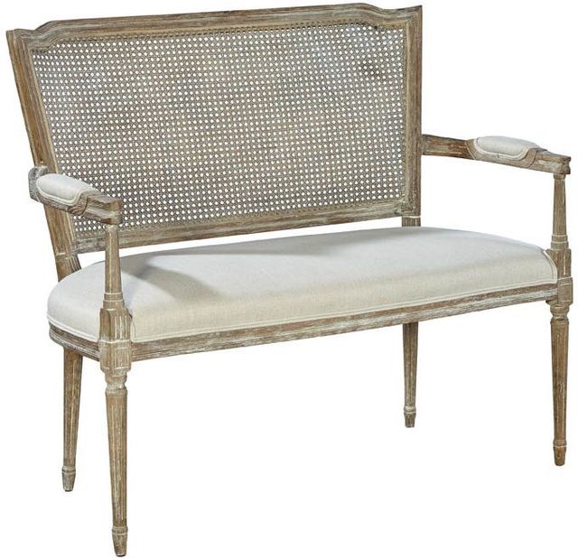 Furniture Classics Channing Driftwood/White Settee-0