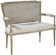 Furniture Classics Channing Driftwood/White Settee-0