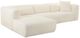 TOV Furniture Tarra 3-Piece Cream Fluffy Oversized Left-Arm Facing Sectional and Chaise-0