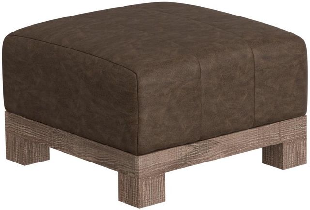 International Furniture Direct Samba Brown/Sand Drift Upholstered Square Ottoman-0