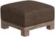 International Furniture Direct Samba Brown/Sand Drift Upholstered Square Ottoman-0