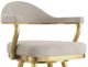 Armen Living Justin Gold/Taupe Swivel Bar Stool-3