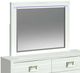 Elements International Tobias White Dresser and Mirror Set with LED-3