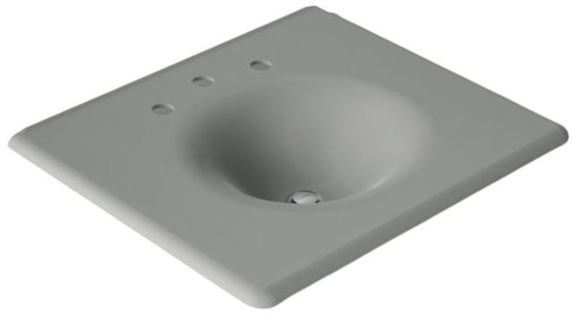 Kohler Iron/Impressions® Basalt 25" Widespread Enameled Cast Iron Vanity Top with Integrated Round Sink-0