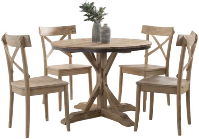 Elements International Callista 5-Piece Beach Round Dining Set-0