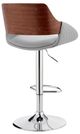 Armen Living Colby Gray/Chrome Adjustable Bar Stool-2