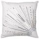 A & B Home Nina Silver/White 18"x18" Throw Pillow-0