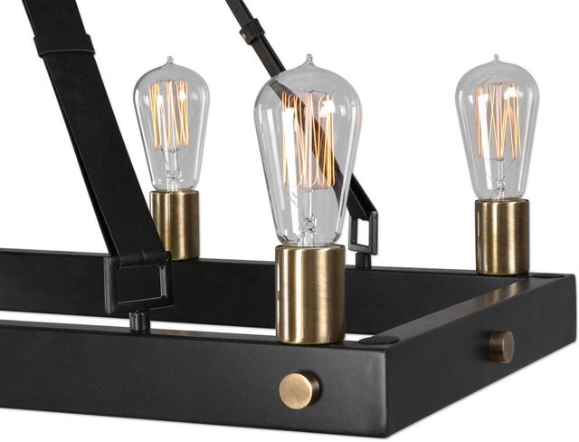 Uttermost Marlow 8 Light Antique Bronze  Rectangle Chandelier-2