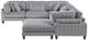 Homelegance® Robstown 6-Piece Gray 120" Modular Sectional with Ottoman-3