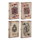 A & B Home 4-Piece Beige Ace Playing Cards Book Box Set-0