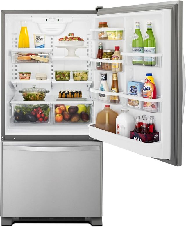 Whirlpool® 18.7 Cu. Ft. Monochromatic Stainless Steel Bottom Freezer Refrigerator-3