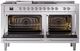 Ilve® Nostalgie II Series 60" Stainless Steel Pro Style Dual Fuel Range-1