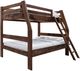 International Furniture Direct Forte Brown Youth Twin Over Full Bunk Bed-0