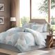 Olliix by Madison Park Essentials Aqua Twin Knowles Complete Comforter and Cotton Sheet Set-0