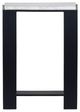 Uttermost® Kenora White Marble Top Accent Table with Black Base-5