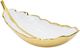 A & B Home Gold/White Decorative Leaf Bowl-0