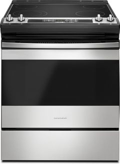 Amana® 30" Black-on-Stainless Slide-In Electric Range
