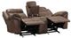 Furniture of America® Agata Brown Manual Glider Reclining Loveseat-1