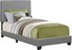 Monarch Specialties Inc. Grey Faux Leather Twin Bed-2