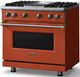 Viking® 5 Series 36" Spiced Cider Pro Style Gas (NG) Range with Brushed Brass Trim-2