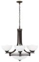 YHD Sequoia Dark Brown 7-Light Chandelier-0
