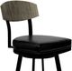 Armen Living Frisco Matte Black/Vintage Black Counter Stool-3