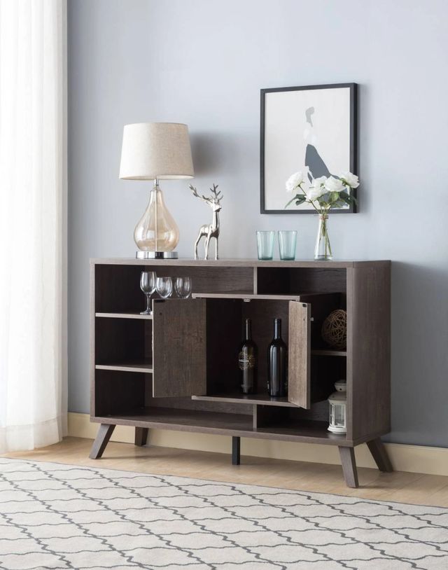 Brassex Inc. Oak/Walnut Buffet/Server-2