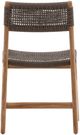 Dovetail Furniture Ysidro Gray/Natural Synthetic Wicker/Teak Outdoor Dining Chair-3