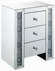 ACME Furniture Sonia Faux Agate Stone/Mirrored Nightstand-0