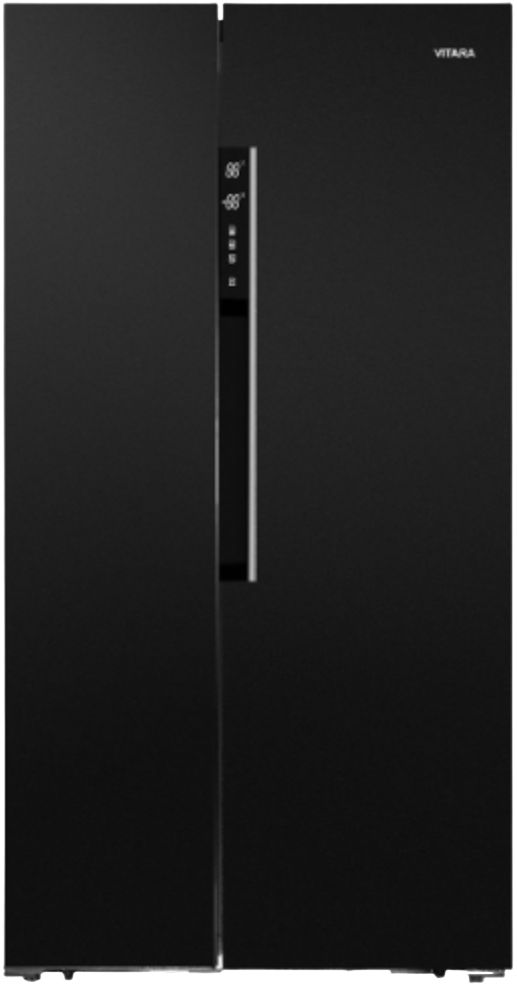 Vitara 36 in. 20.6 Cu. Ft. Black Counter Depth Side-by-Side Refrigerator-0