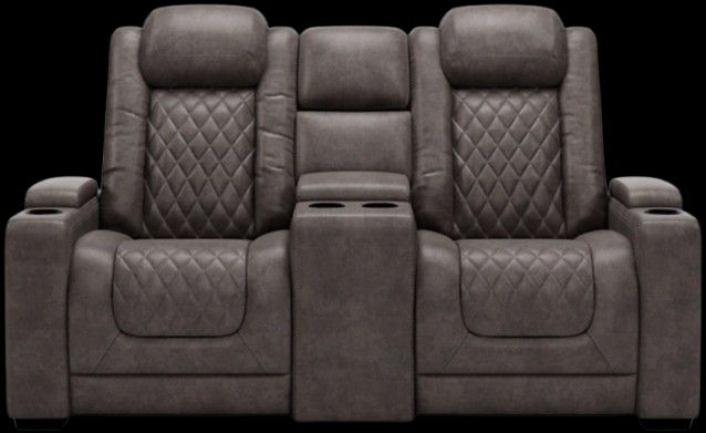 Signature Design by Ashley® HyllMont Gray Power Reclining Loveseat-2