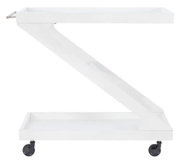Powell® Z Nantucket White Bar Cart-3