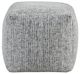 Homelegance® Easley Black/White Pouf-2