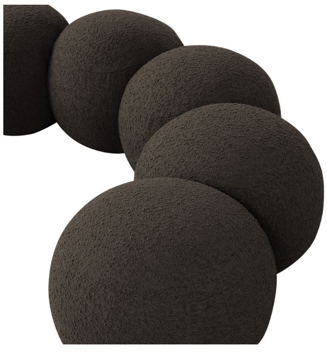 Meridian Furniture Apollo Brown 75" Boucle Fabric Upholstered Bench-4