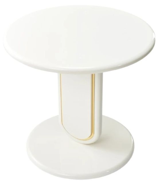Michael Amini® Sassani Gold/Pearl White End Table-3