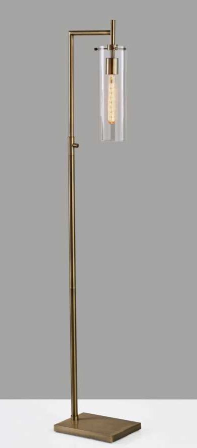 Adesso® Dalton Antique Brass 1-Light Floor Lamp-4